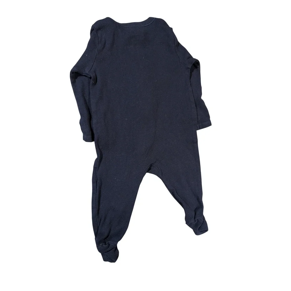 Old Navy 5 Footed Sleepers 2-Way Zip Mittens Blue Green Navy Baby Rompers